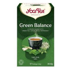 Ajurwedyjska herbata z zieloną herbatą, trawą cytrynową, miętą pieprzową GREEN BALANCE