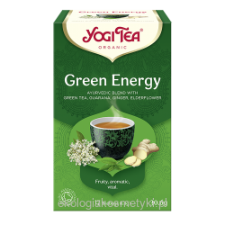 Ajurwedyjska herbata z zieloną herbatą, guaraną, imbirem, kwiatem bzu czarnego GREEN ENERGY