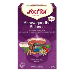 Ajurwedyjska herbata z Ashwagandhą, acerolą, passiflorą ASHWAGANDHA BALANCE  Równowaga z Ashwagandhą BIO