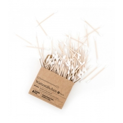 Biodegradowalne patyczki higieniczne do uszu - wykonane z bambusa i certyfikowanej bawełny organicznej 100 szt.