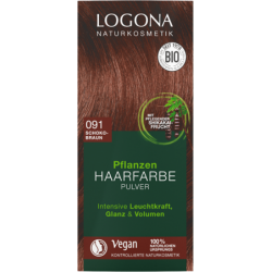 Logona Roślinna naturalna farba do włosów w proszku 091 SCHOKOBRAUN czekoladowy brąz