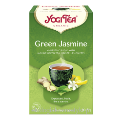Ajurwedyjska herbata z zieloną herbatą jaśminową, imbirem, skórką cytrynową GREEN JASMINE Zielona jaśminowa BIO