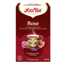 Ajurwedyjska herbata z płatkami róży, hibiskusem, kwiatem lawendy ROSE Różana BIO